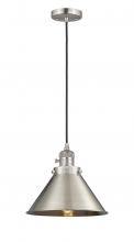 Innovations Lighting 201CSW-SN-M10-SN - Briarcliff - 1 Light - 10 inch - Brushed Satin Nickel - Cord hung - Mini Pendant