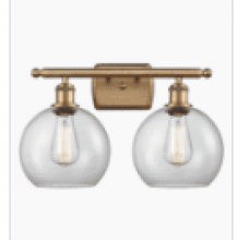 Innovations Lighting 516-2W-BB-G122 - Athens - 2 Light - 18 inch - Brushed Brass - Bath Vanity Light