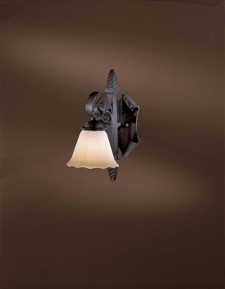 One Light Black Bathroom Sconce