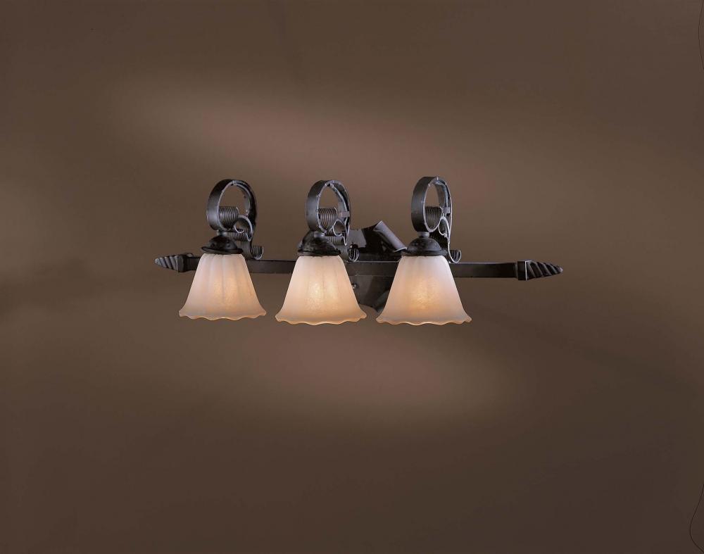 Three Light Black Vanity