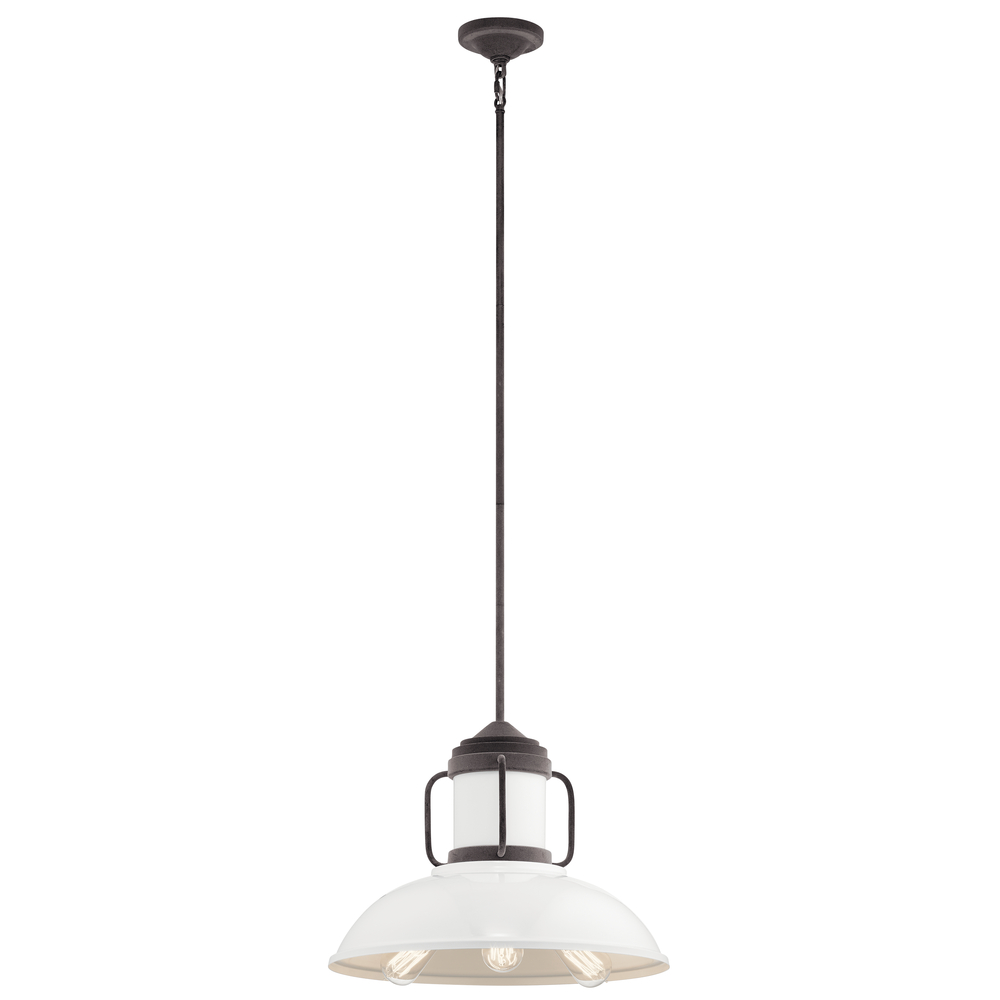 Jenson 3 Light Pendant Weathered Zinc