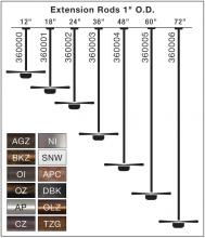  360006DBK - Fan Down Rod 72 Inch