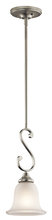 Kichler 43162NI - Monroe™ 1 Light Mini Pendant Brushed Nickel