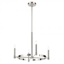  52426PN - Tolani 20.25" 4-Light Chandelier in Polished Nickel