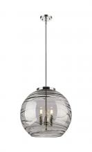 Innovations Lighting 221-3S-PN-G1213-18SM - Athens Deco Swirl - 3 Light - 18 inch - Polished Nickel - Cord hung - Pendant