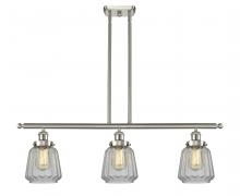  916-3I-SN-G142 - Chatham - 3 Light - 36 inch - Brushed Satin Nickel - Stem Hung - Island Light