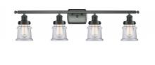  916-4W-BK-G182S - Canton - 4 Light - 36 inch - Matte Black - Bath Vanity Light