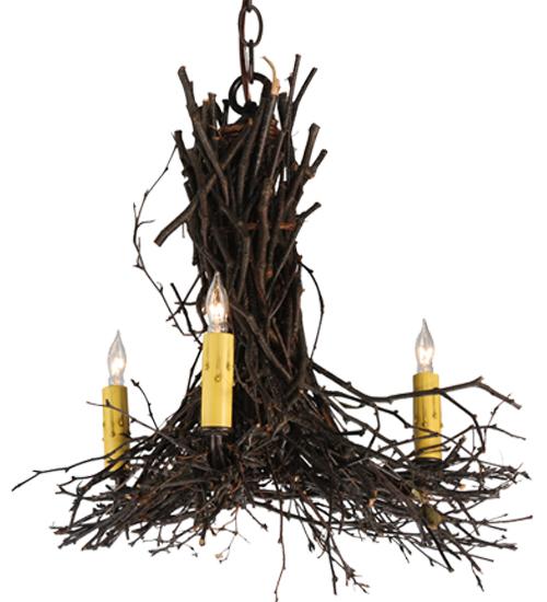 18" Wide Twigs 3 LT Chandelier