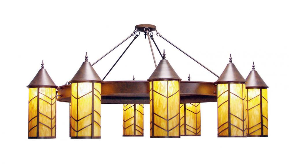 90" Wide Chevron 10 Light Chandelier