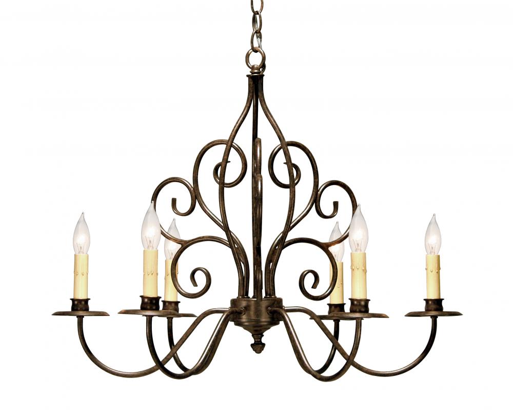 28" Wide Eve 6 Light Chandelier