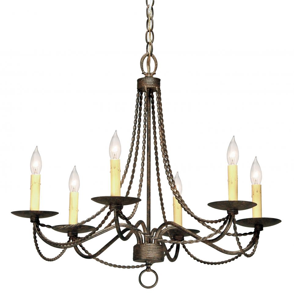 28" Wide Edwin 6 Light Chandelier