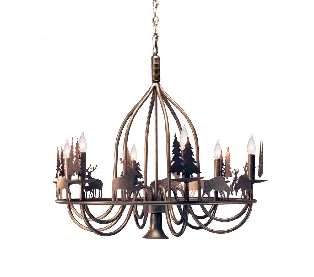 32" Wide Ciervo 6 Light Chandelier