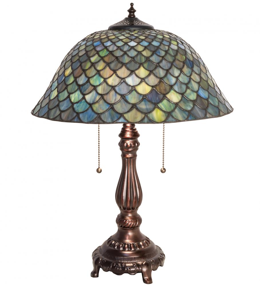 22" High Tiffany Fishscale Table Lamp