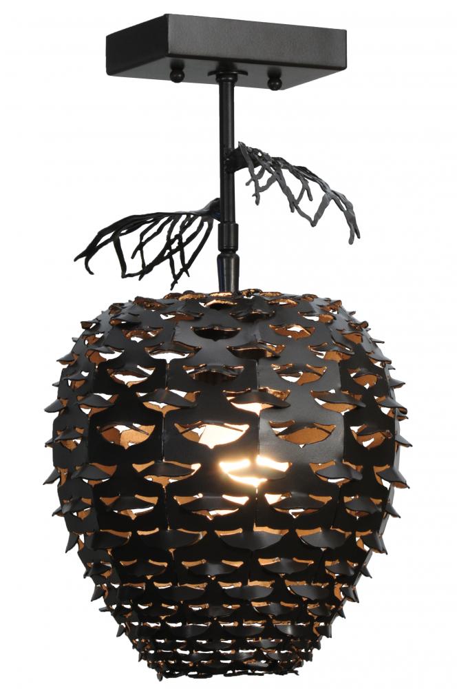 11" Wide Stoneycreek Pinecone Semi-Flushmount