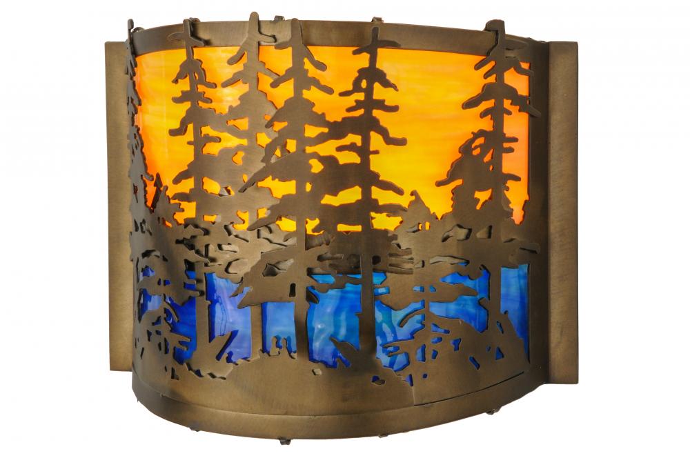 12" Wide Tall Pines Wall Sconce