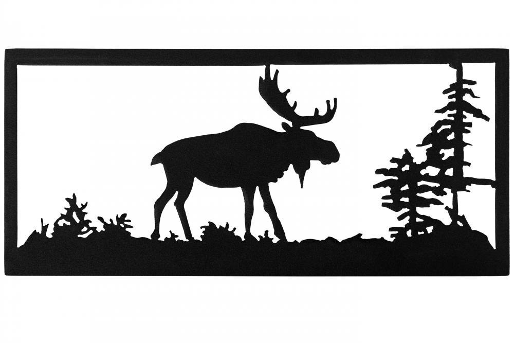 18&#34;W Lone Moose Wall Art