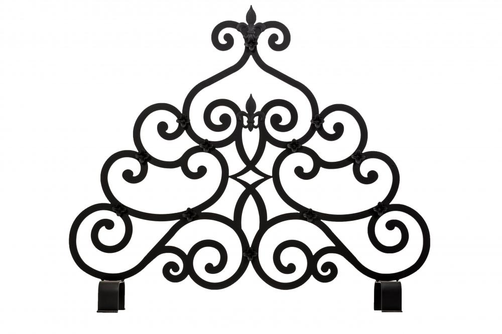 36" Wide X 32" High Fleur-de-lis Fireplace Screen