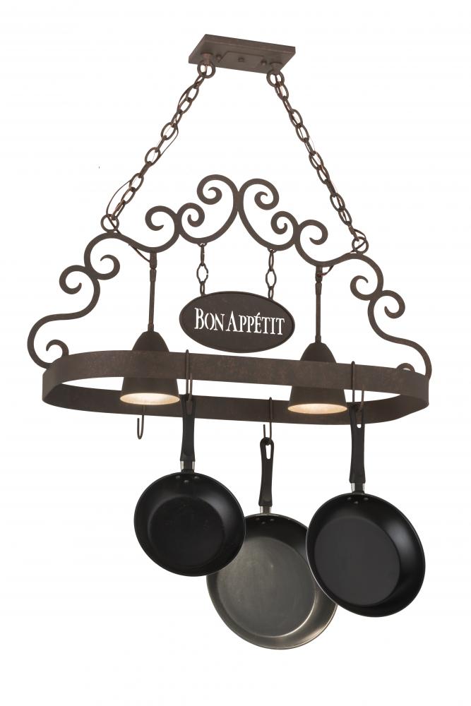 34"L Bon Appetit 2 LT Pot Rack