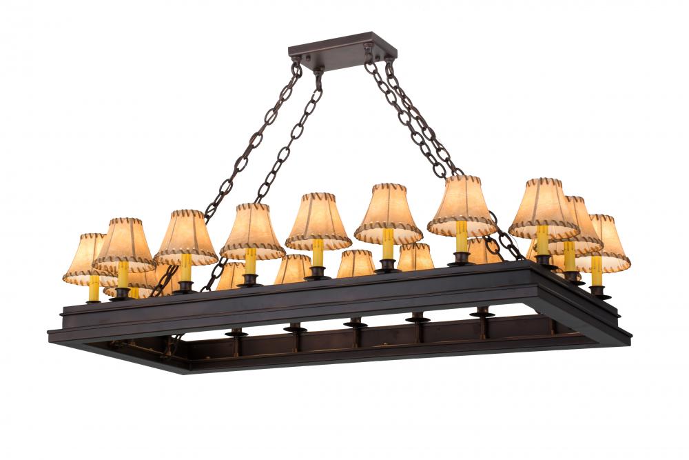 51" Long Mezek 18 Light Oblong Chandelier