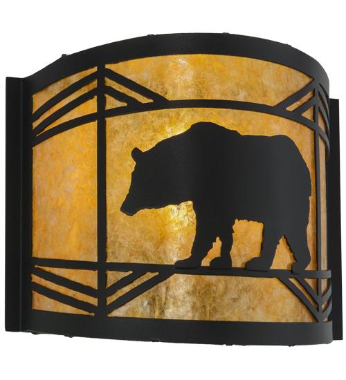 12"W Lone Bear Wall Sconce