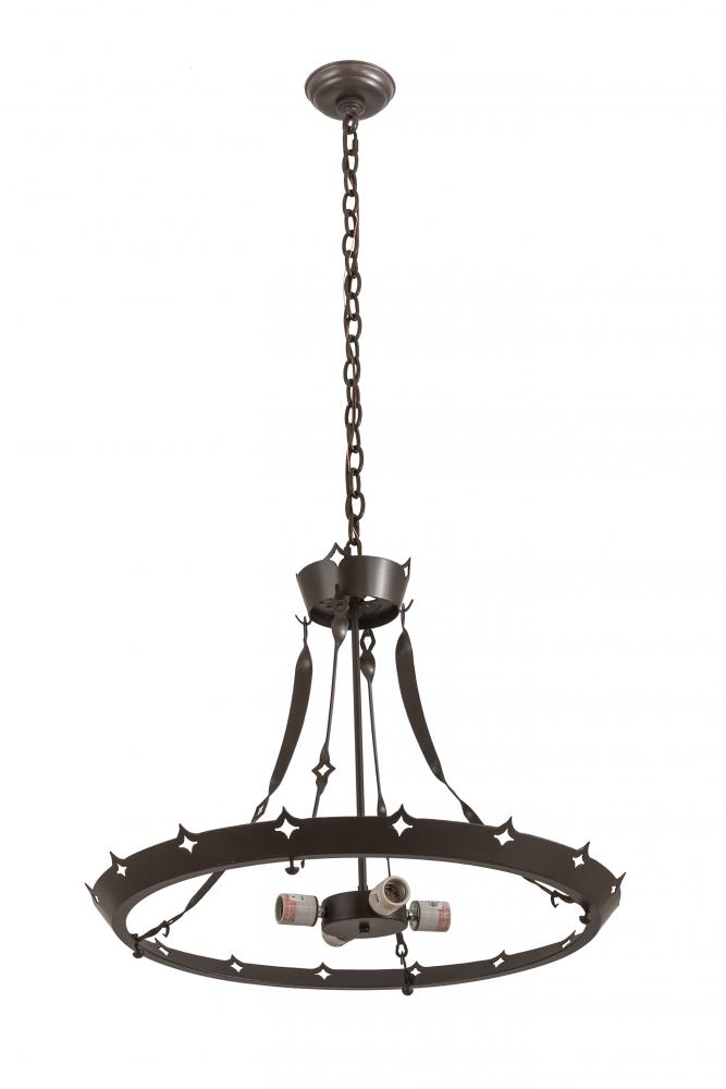 26"W Timeless Bronze 4 LT Inverted Pendant Hardware