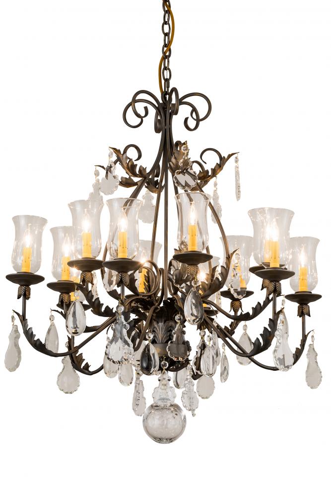 36"W French Elegance 12 LT Chandelier