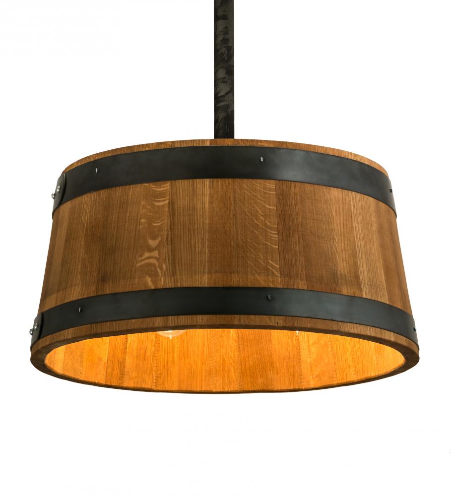 25" Wide Whiskey Barrel Pendant