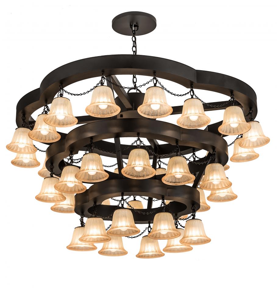 60"W Cretella 36 LT Three Tier Chandelier