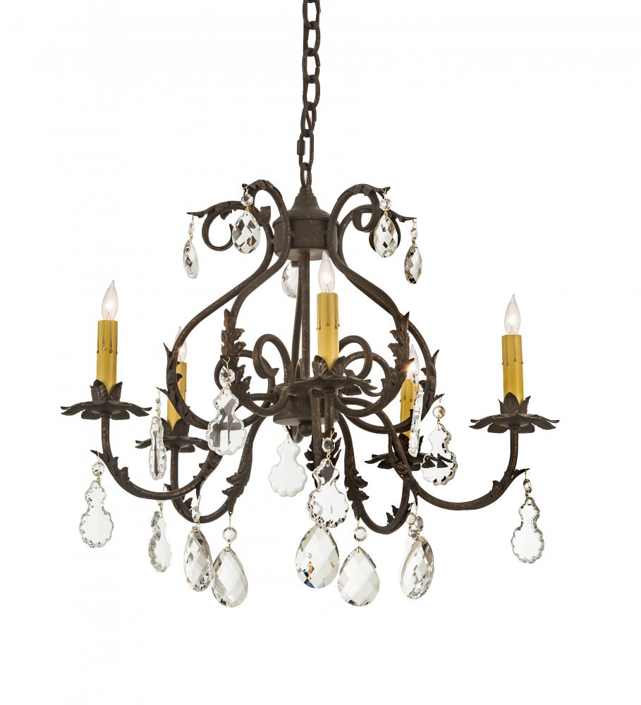 24" Wide Chantilly 5 Light Chandelier