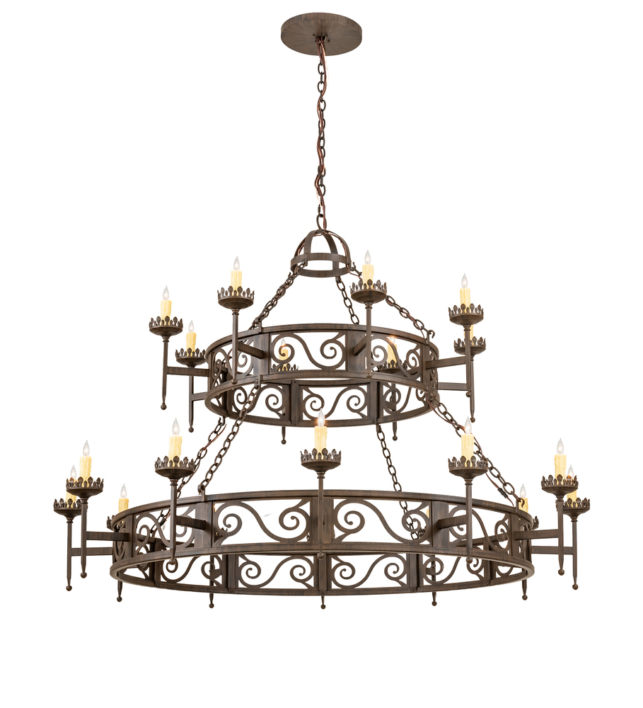 66" Wide Majella 20 Light Two Tier Chandelier