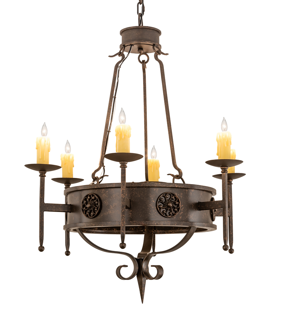 30" Wide Lorenzo 6 Light Chandelier