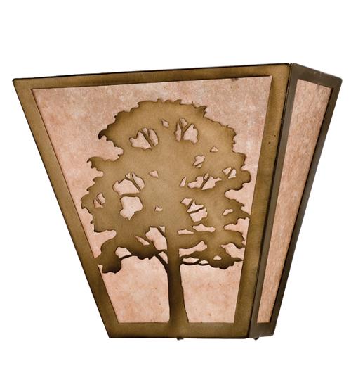 13"W Oak Tree Wall Sconce