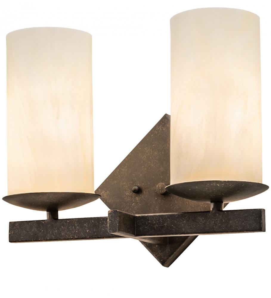 12" Wide Dante 2 Light Wall Sconce