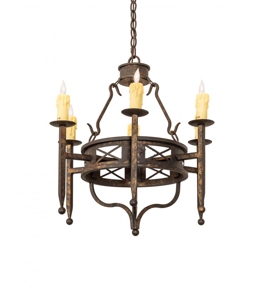 24" Wide Jasmine 6 Light Chandelier