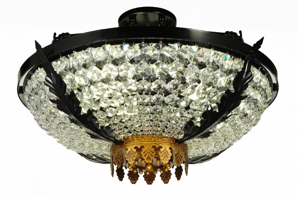 24" Wide Chrisanne Crystal Flushmount