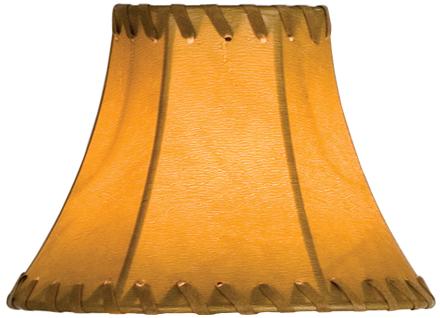 6"W X 4.5"H Faux Leather Tan Hexagon Shade