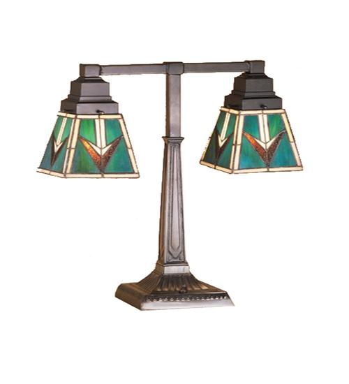 20"H VALENCIA Mission 2 Arm Desk Lamp