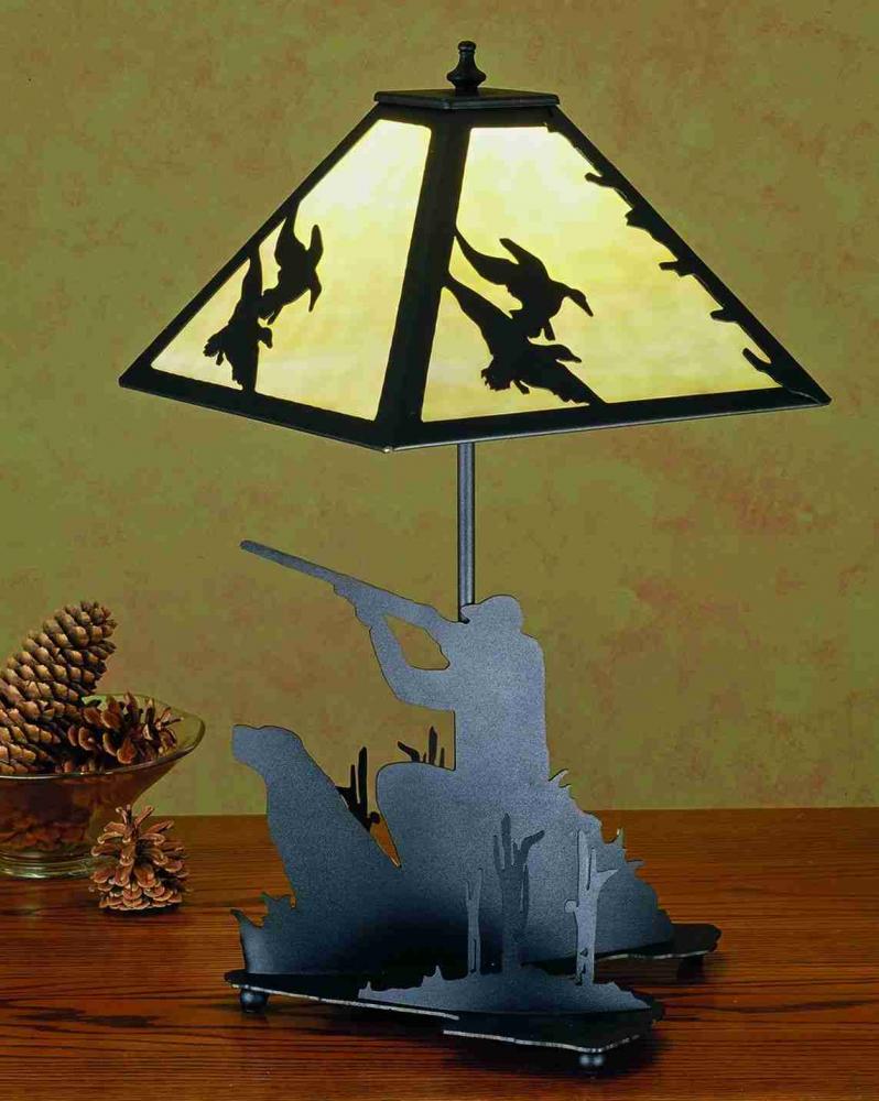 15.5"H Duck Hunter W/Dog Accent Lamp