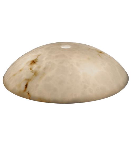 20"W Corinth White Marble Shade