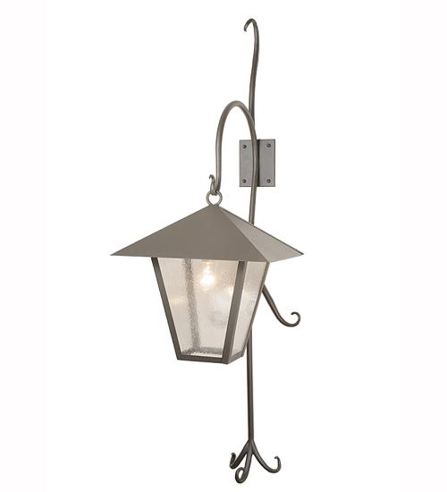 18"W Vine Lantern Shepherd's Hook Outdoor Wall Sconce