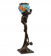 Meyda Green 10708 - 35" High Lovers' Trangle W/Tiffany Goldfish Table Lamp