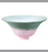 Meyda Green 11205 - 10"W PINK/GREEN PATE-DE-VERRE BELL SHADE