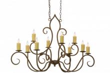 Meyda Green 117425 - 48"L Clifton 10 LT Oblong Chandelier