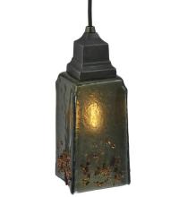 Meyda Green 121316 - 4"Sq Metro Fusion Distressed Draped Mini Pendant