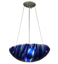 Meyda Green 131204 - 15.75"W Metro Fusion Azul Glass Inverted Pendant