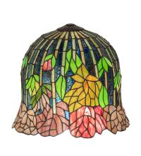 Meyda Green 140206 - 14" Wide Tiffany Flowering Lotus Shade