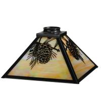 Meyda Green 143179 - 9"SQ MISSION/PINE CONE