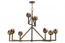 Meyda Green 143903 - 55" Long Tulip 8 Light Oblong Chandelier