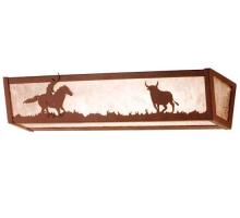 Meyda Green 14396 - 24"W Cowboy & Steer Vanity Light