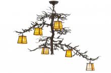 Meyda Green 145308 - 45"W Pine Branch Valley View 6 LT Chandelier